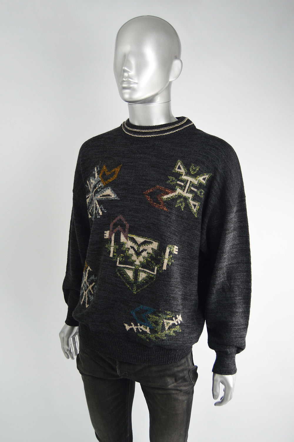 Vintage Crew Neck Oversized Sweater, 1980s