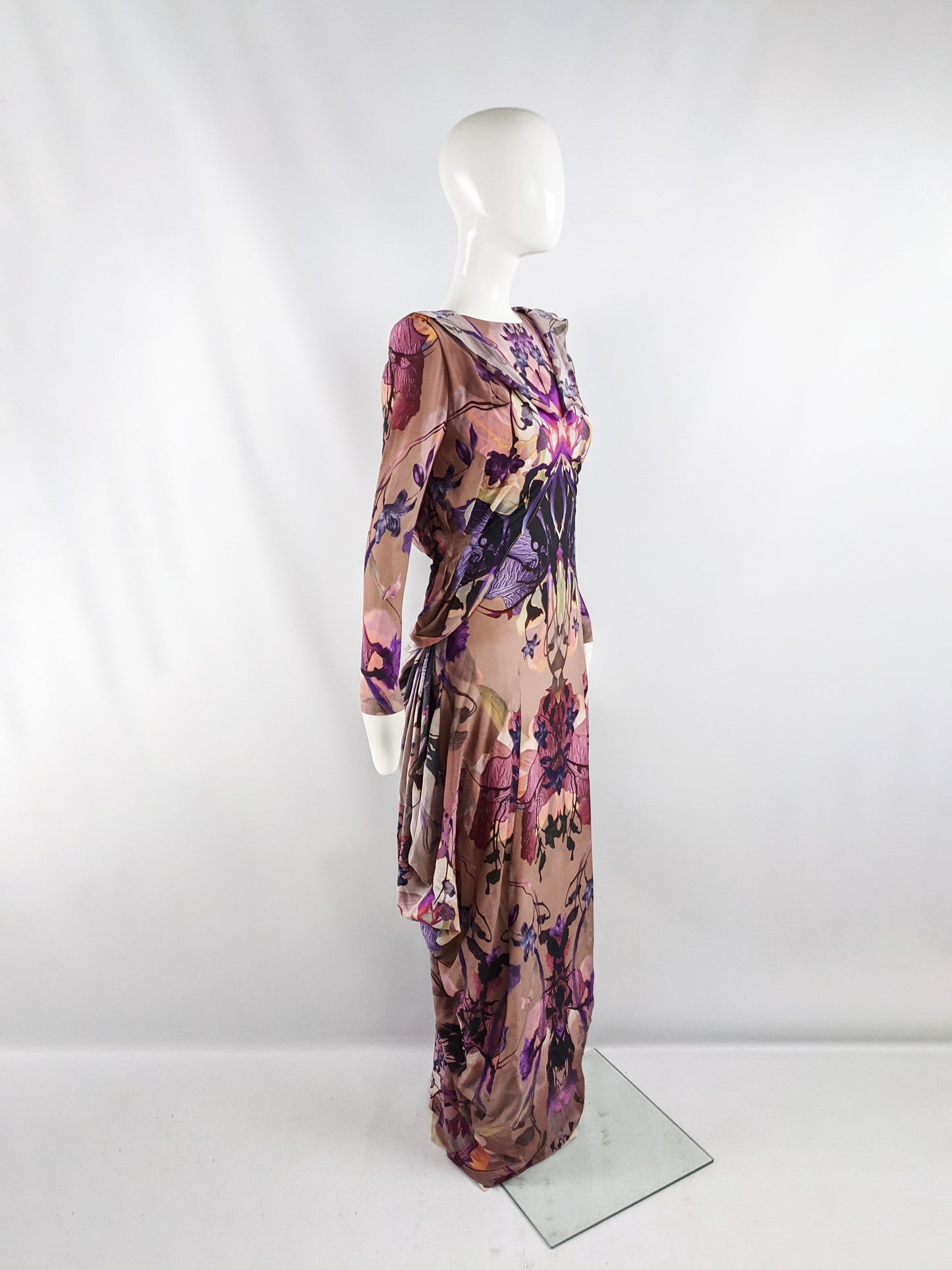 Preowned Kaleidoscope Print Maxi Silk Dress, Pre Fall 2010