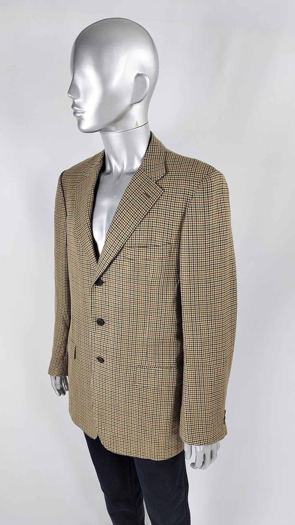 Aquascutum Vintage Wool & Cashmere Mens Blazer, 1990s