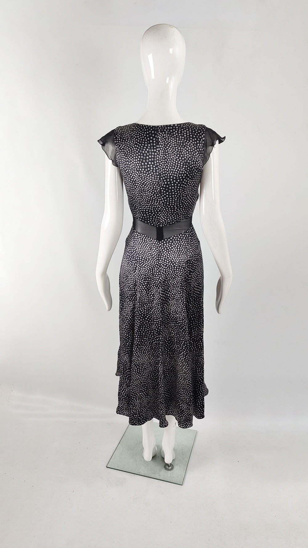 Emporio Armani Vintage Pure Silk Sheer Waist Dress, A/W 2004