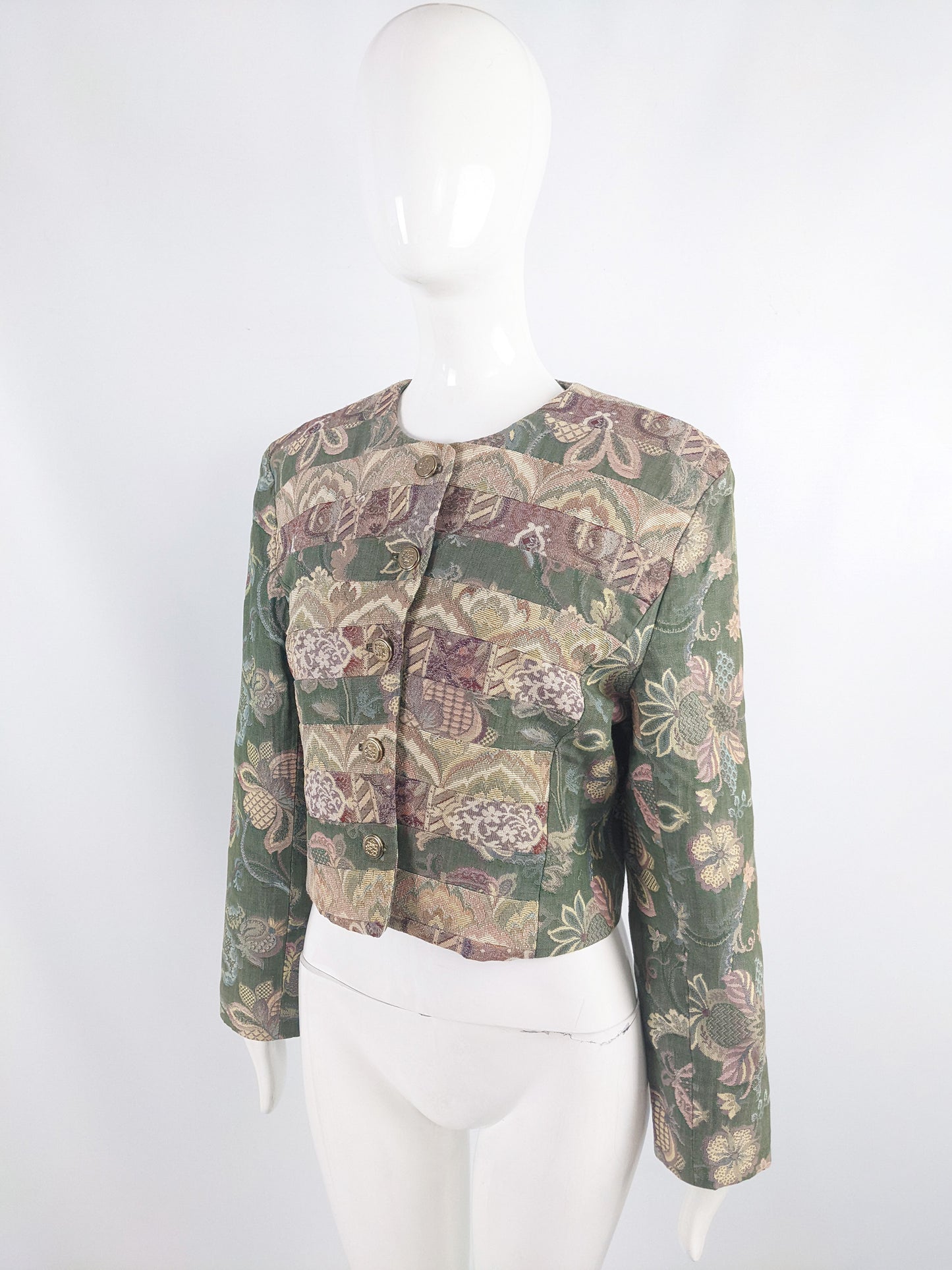 Jenny Edwards Moss Vintage Patchwork Tapestry Jacket, 1990s