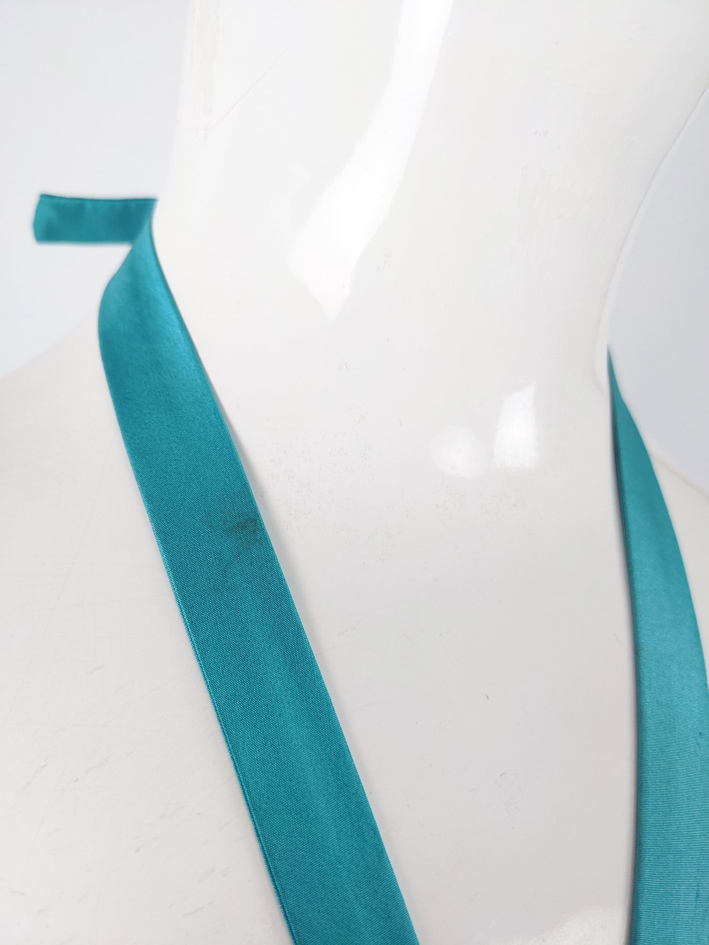 Blumarine Blugirl Vintage y2k Teal Silk Taffeta Ruffled Dress, 2000s