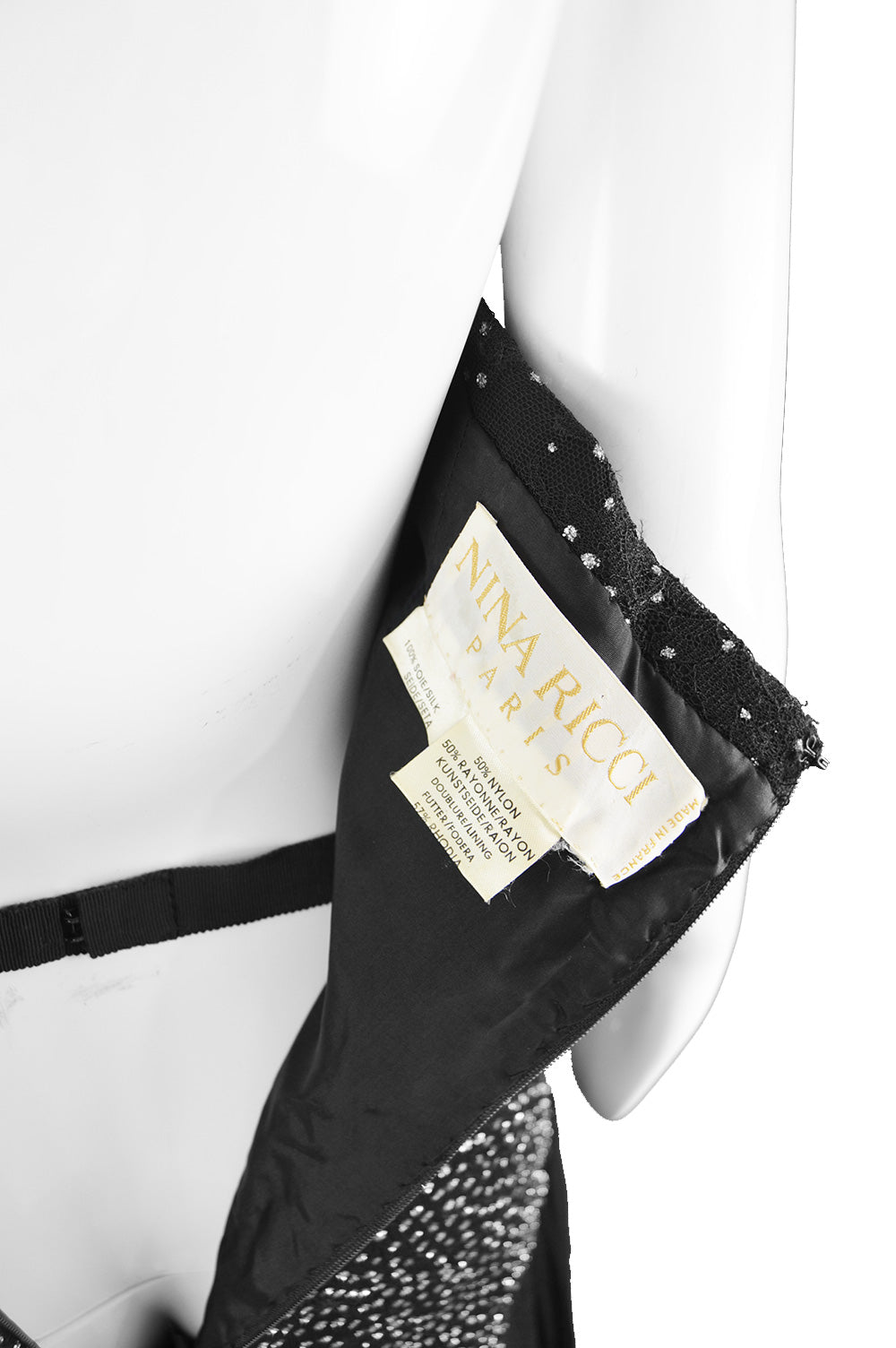 Vintage Sparkly Tulle & Ruched Silk Evening Dress, 1980s