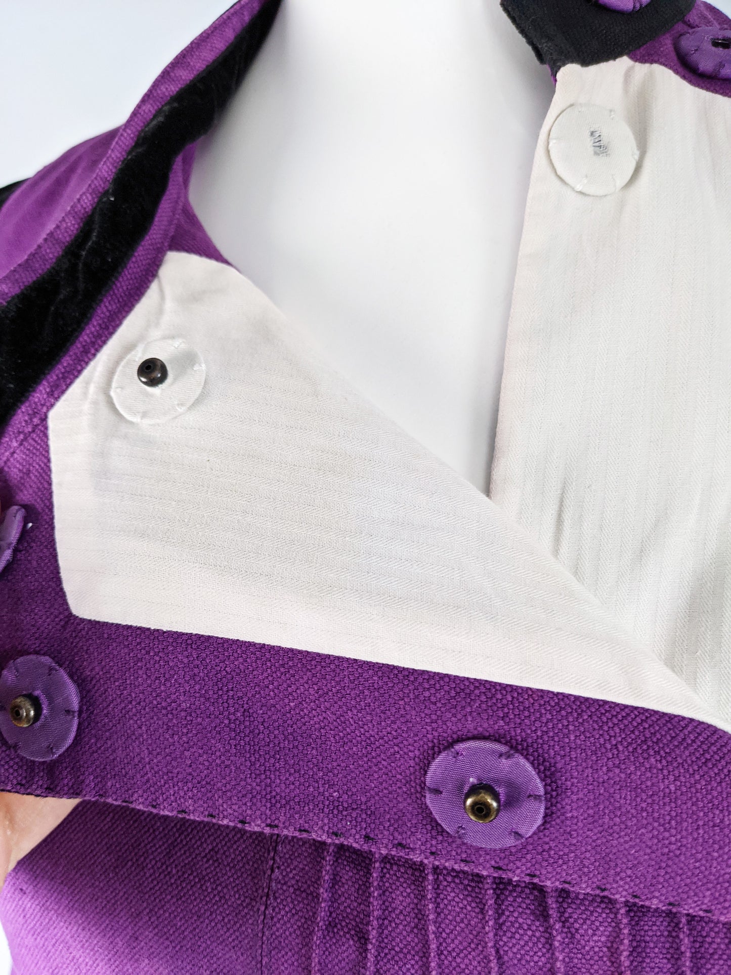 Purple Linen & Velvet  Womens Jacket, A/W 2005