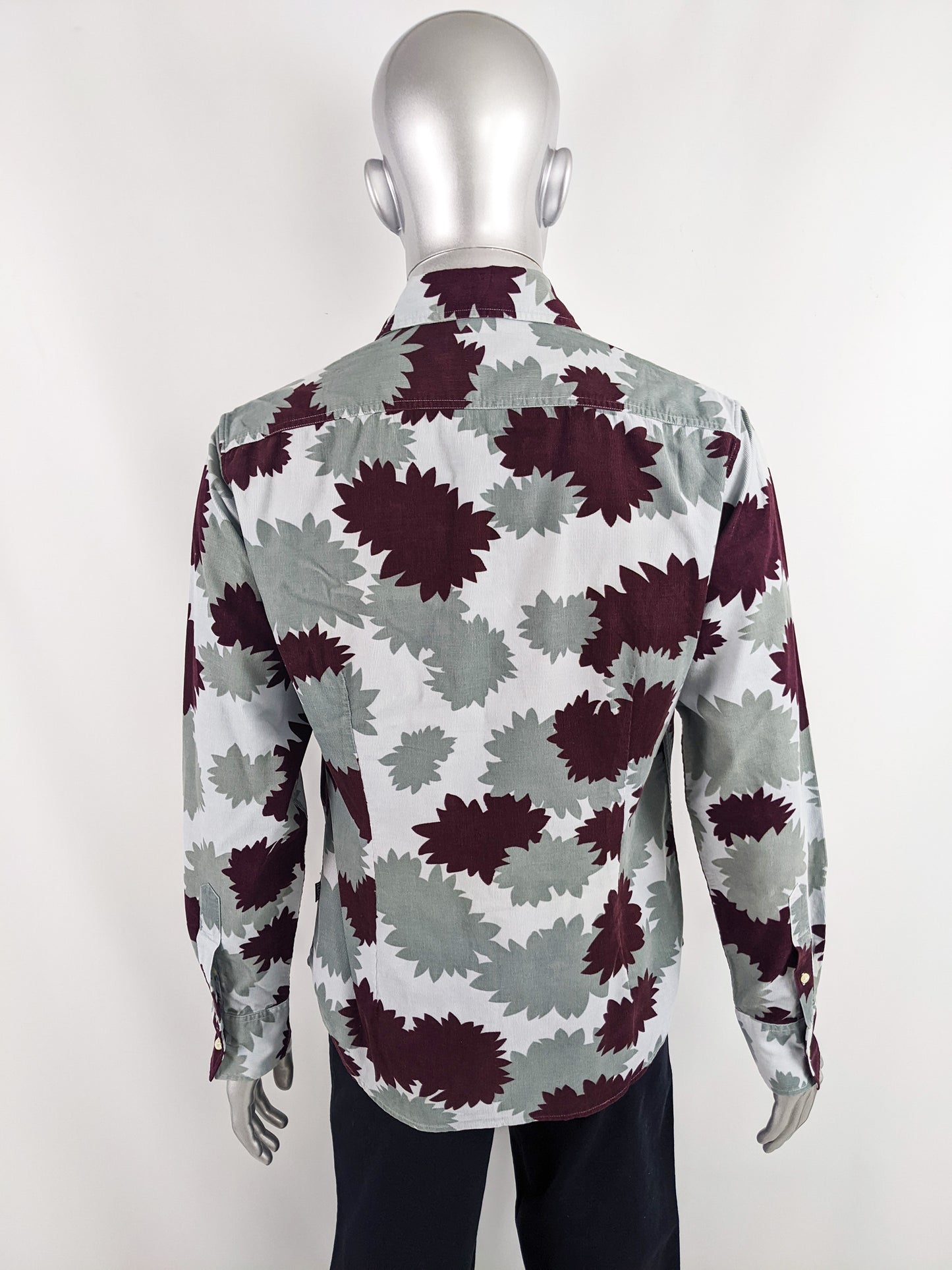 Abstract Print Long Sleeve Mens Paul Smith Vintage Shirt, 1990s