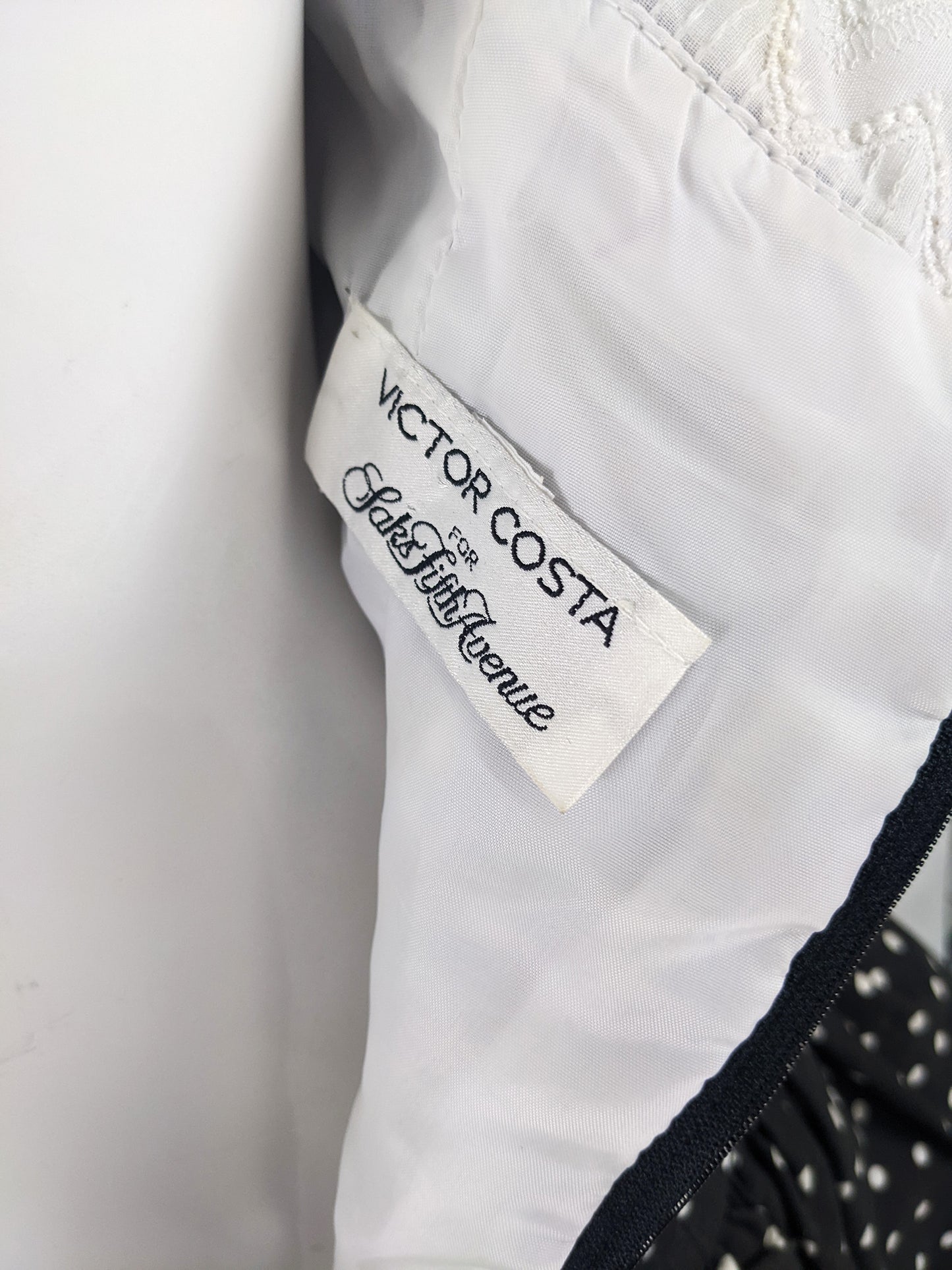 Victor Costa Vintage Halterneck Polka Dot Party Dress, 1980s