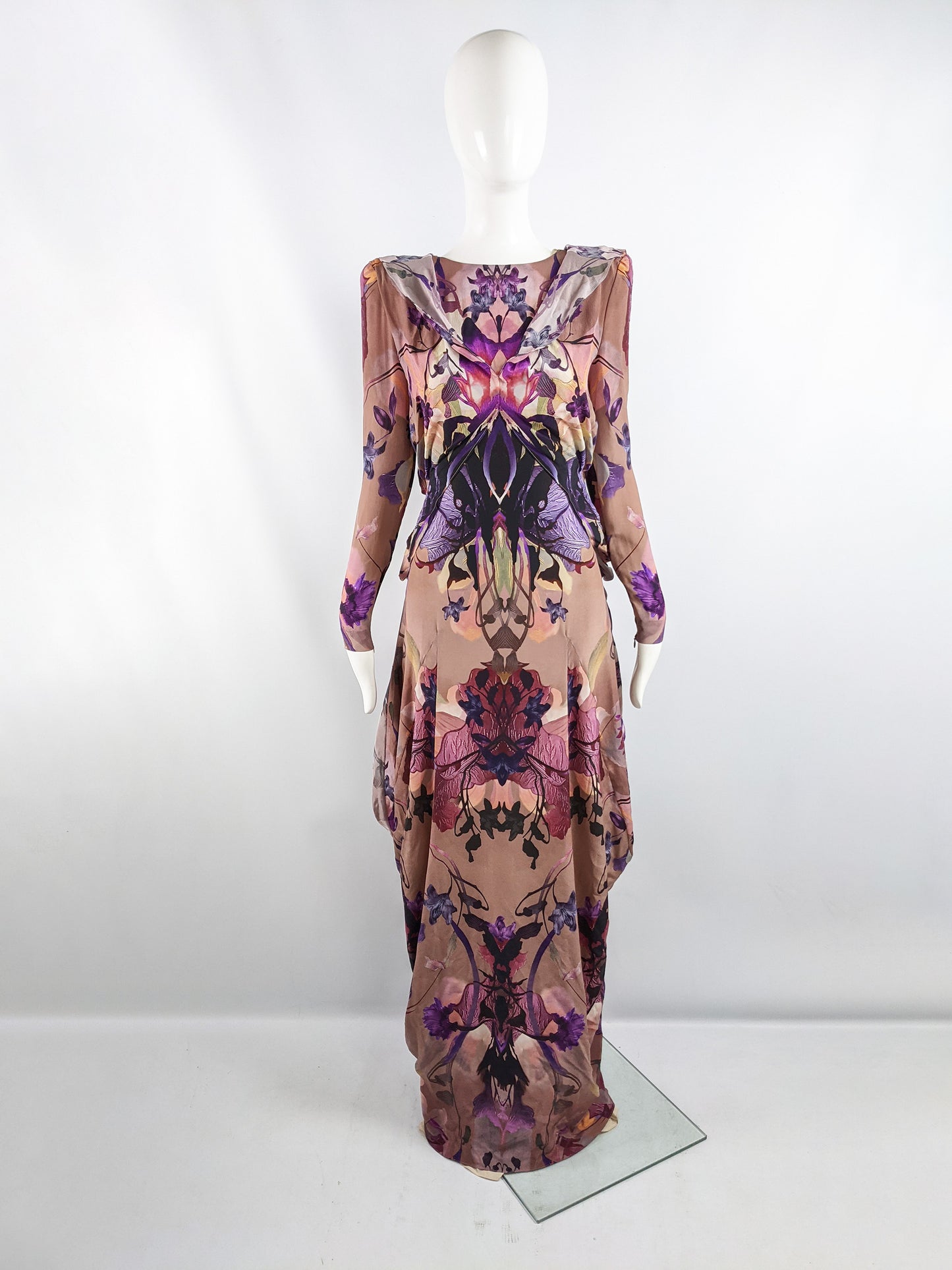Preowned Kaleidoscope Print Maxi Silk Dress, Pre Fall 2010