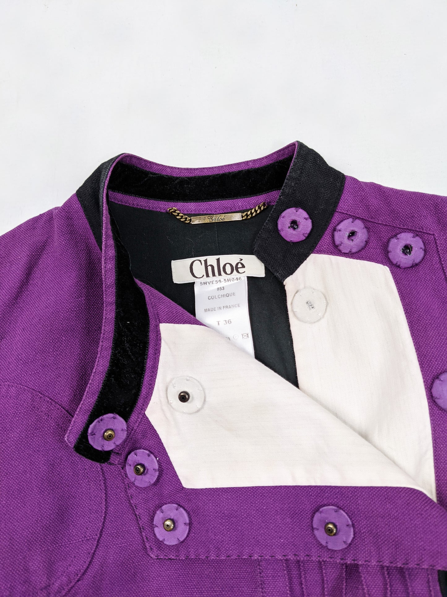 Purple Linen & Velvet  Womens Jacket, A/W 2005