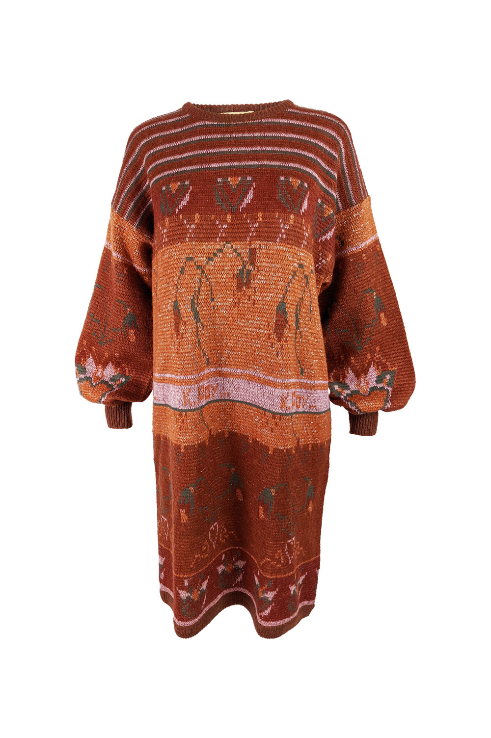 80s sweater dress Krizia Vintage Orange Knit Jumper Dress, 1980s – Zeus Vintage