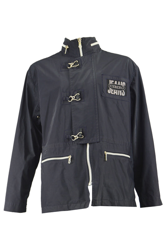 Men's Vintage Techwear Hook & Eye Raincoat, 1990s