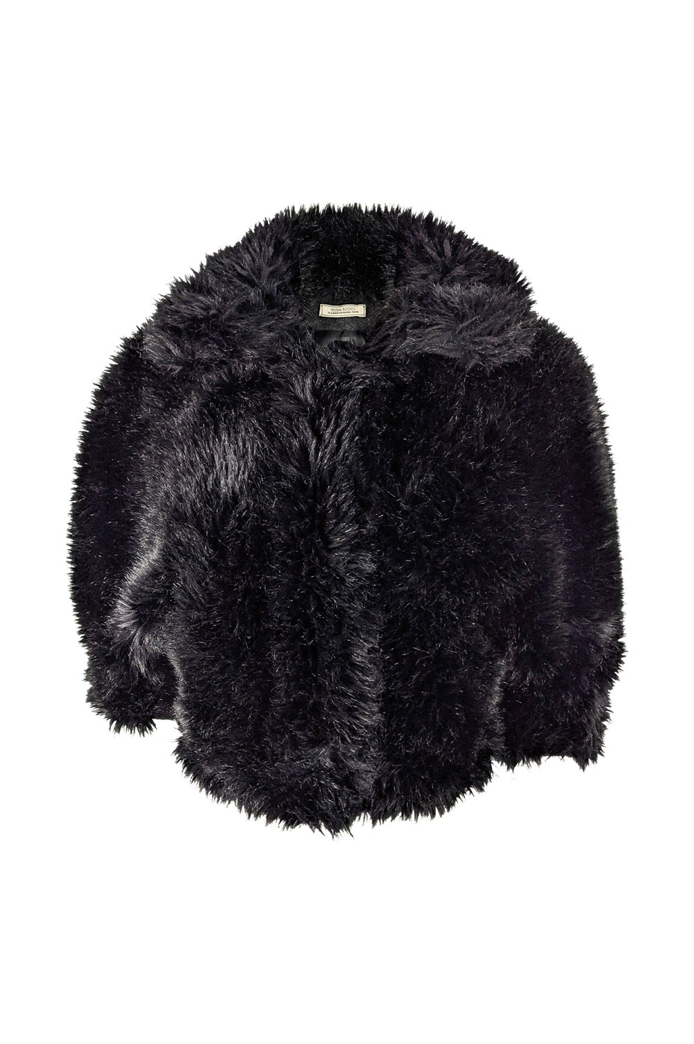Black fluffy jacket womens clearance