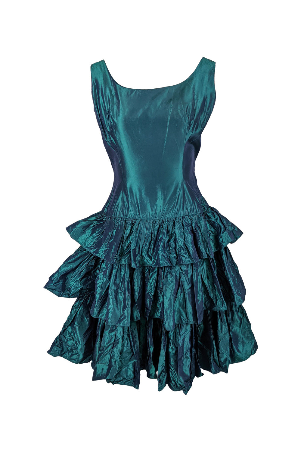 Miss London Vintage Ruffled Tier Drop Waist Party Dress, 1950s Zeus Vintage Miss London Vintage Ruffled Tier Drop Waist Party Dress, 1950s Zeus Vintage