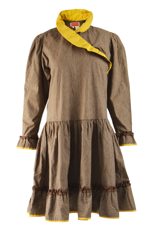 Womens Vintage Corduroy Trapeze Dress A/W 1981