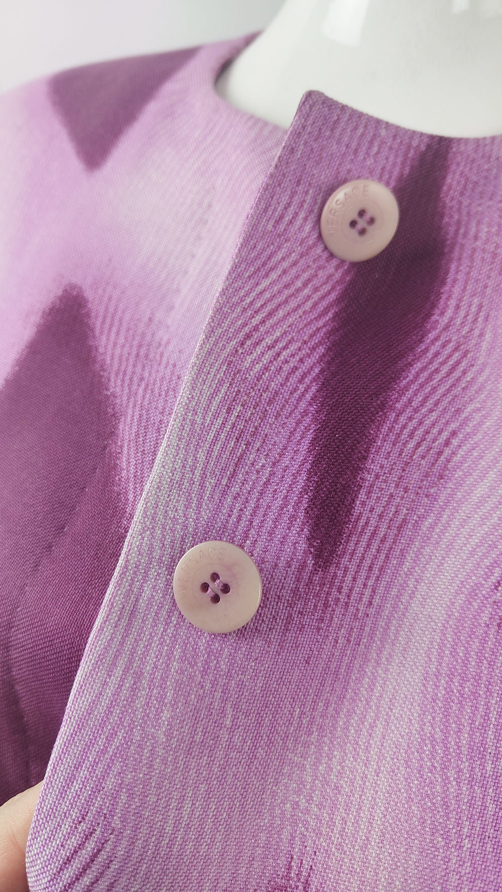 Gianni Versace Vintage Pink & Purple Silk Duster Jacket, S/S 1999