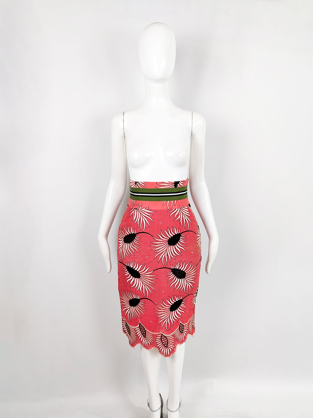 Stella Jean Preowned Embroidered Ultra High Waist Skirt