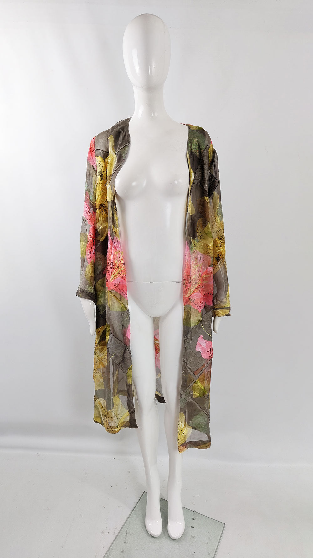 Helen Anderson Vintage Floral Chiffon Duster Jacket, 1980s