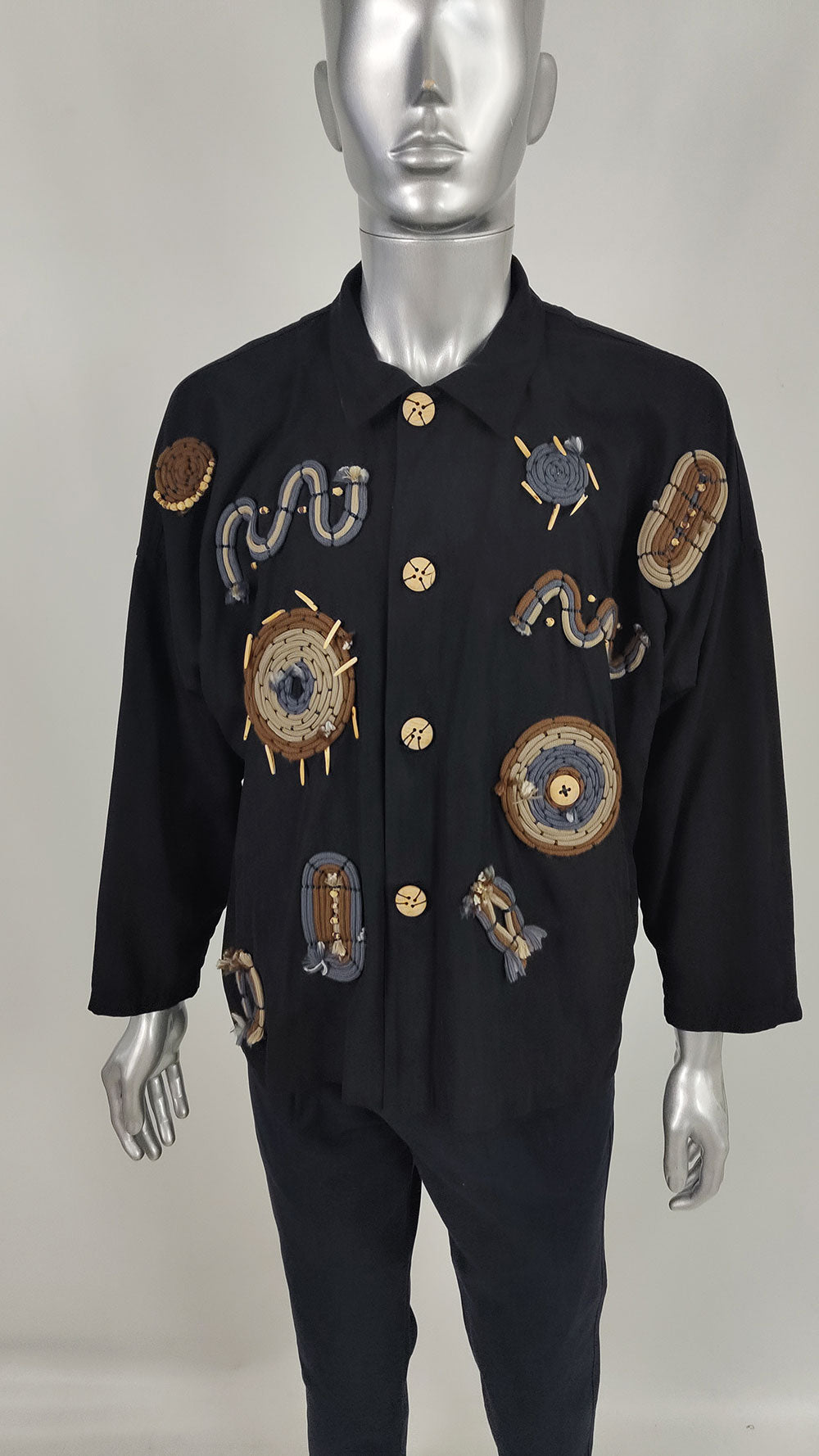 Calugi e Giannelli Vintage Mens Wooden Beaded Coat, 1980s