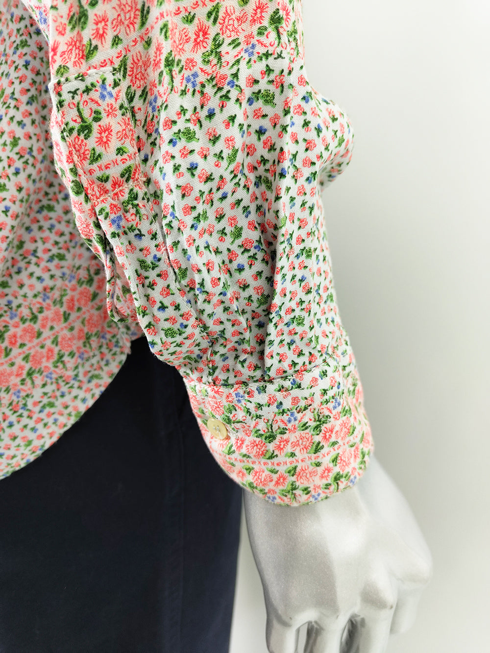 Frattini Erre Vintage Men's Flowy Italian Floral Print Shirt, 1990s