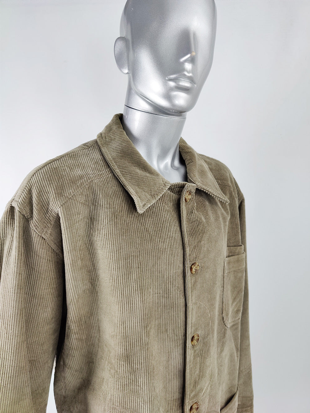 Camel Collection Vintage Mens Corduroy Overcoat, 1990s