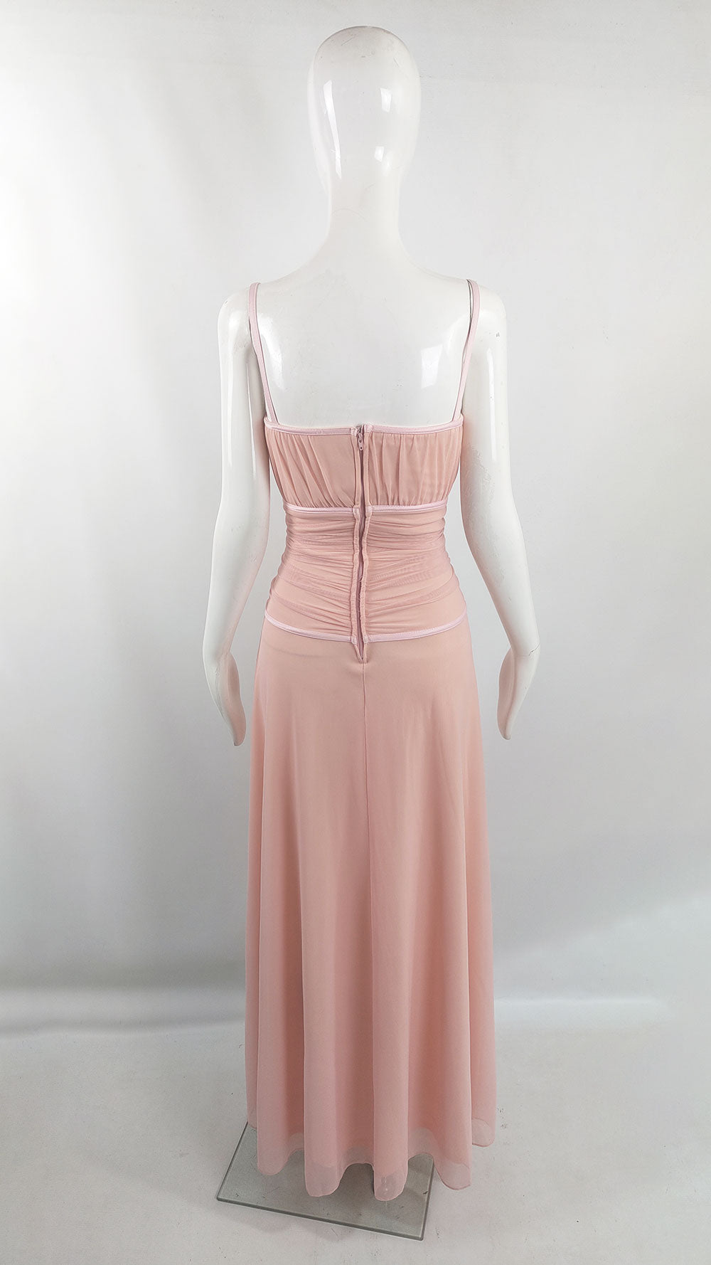 Tadashi Shoji Vintage Pink Mesh Corset Dress