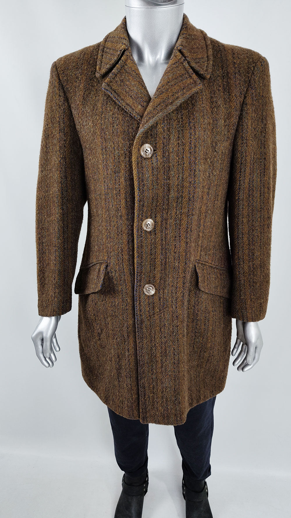 Alexandre of London Vintage Mens Wool & Cashmere Coat, 1970s