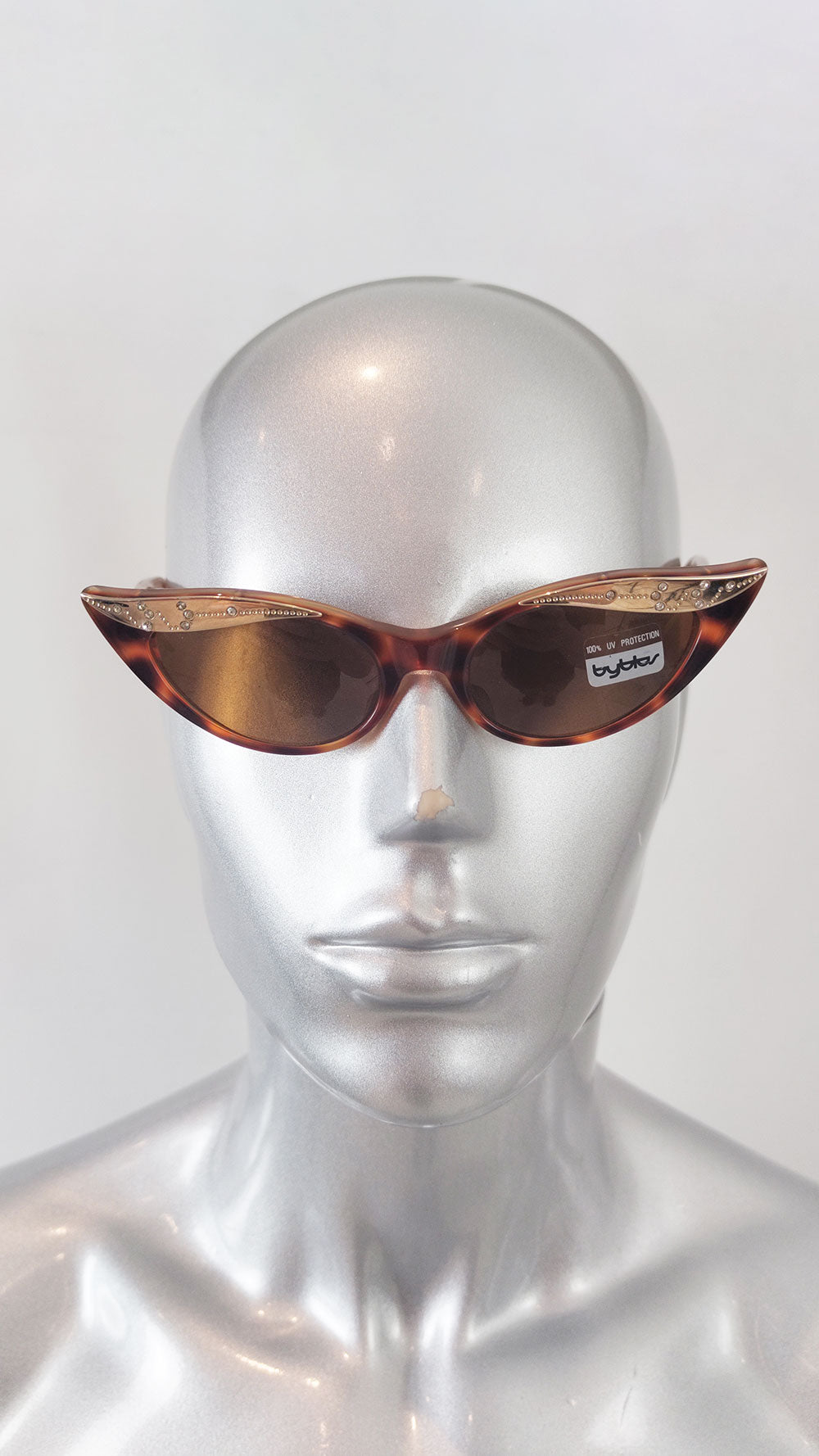 Byblos Vintage 90s Womens Tortoiseshell Cat Eye Sunglasses