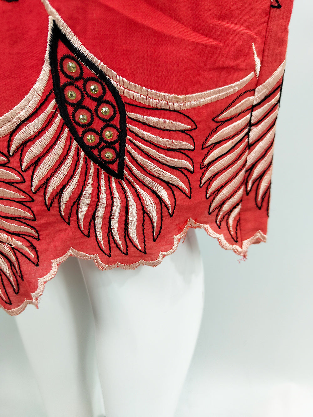 Stella Jean Preowned Embroidered Ultra High Waist Skirt