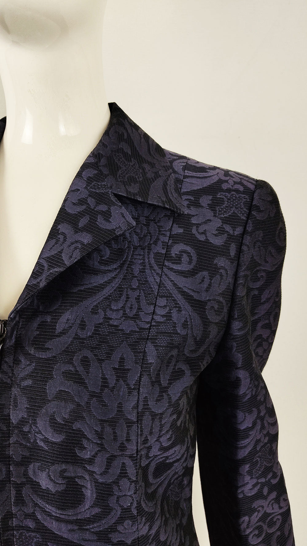 Marella Vintage Womens Purple Damask Trouser Suit