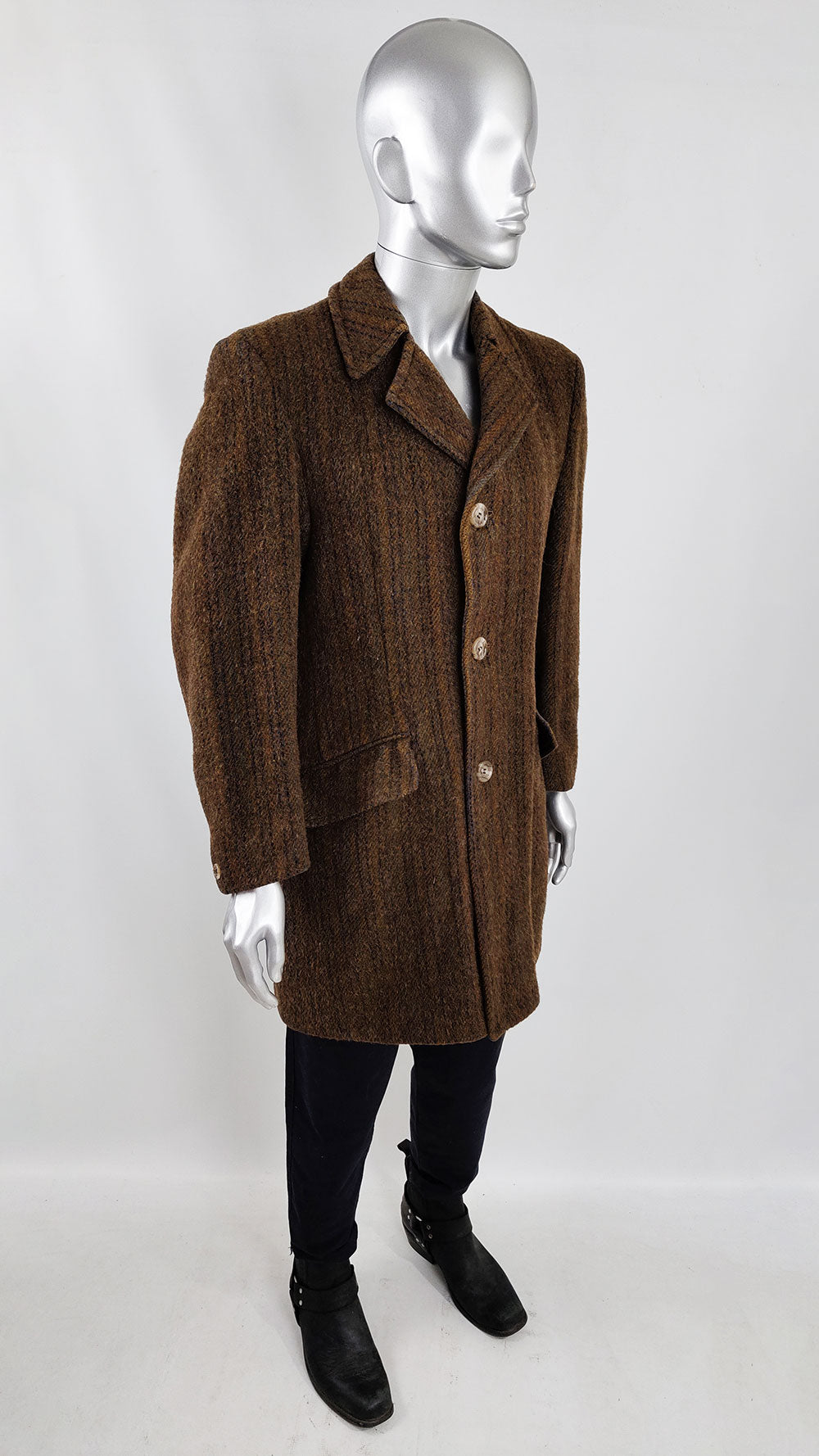 Alexandre of London Vintage Mens Wool & Cashmere Coat, 1970s