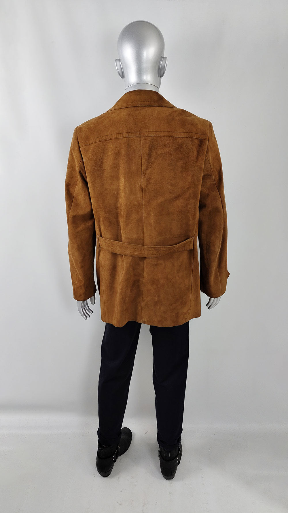 Vintage Mens Brown Suede Jacket, 1960s