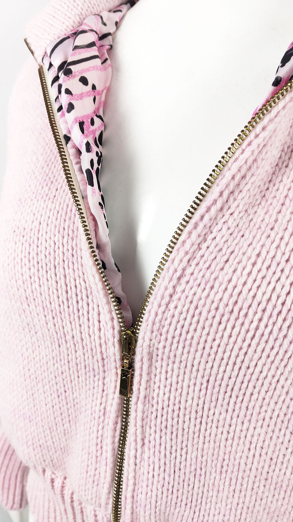 Emanuel Ungaro Vintage Y2k Pastel Pink Knit Jacket