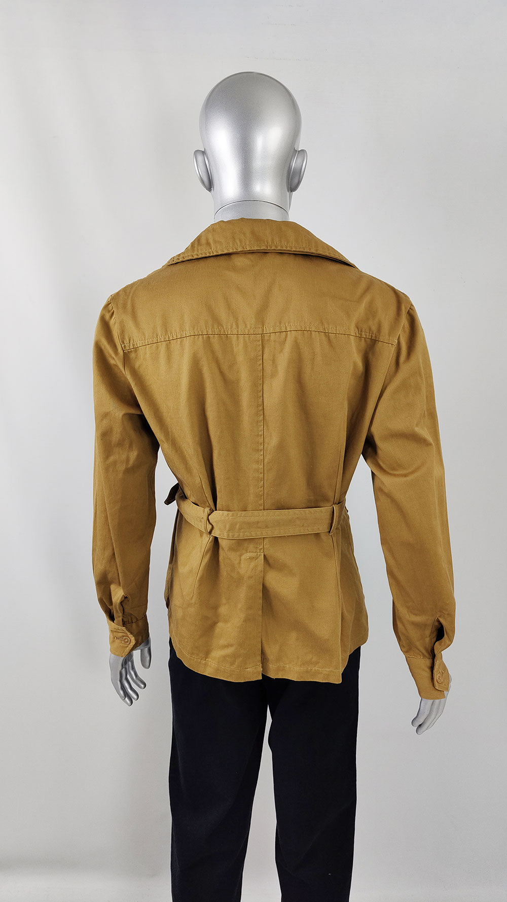 Naytex Mens Vintage Cotton Belted Norfolk Jacket, Late 1960s