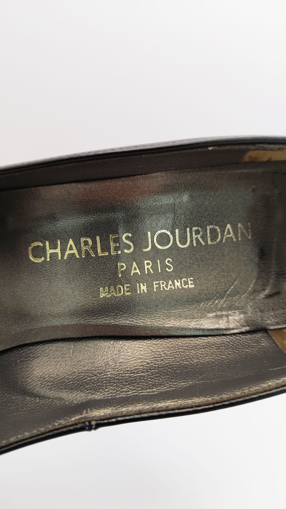Charles Jourdan Vintage French Black Leather & Bow Shoes