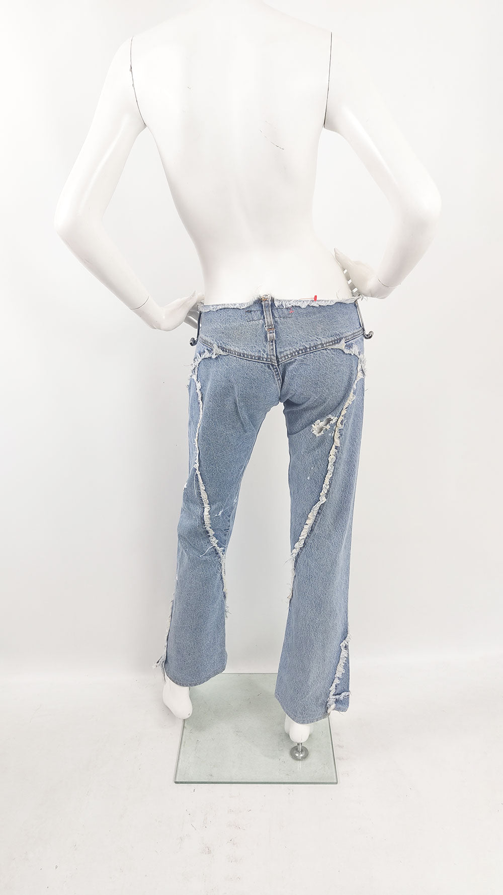 Andrew Mackenzie Vintage y2k Low Waist Distressed Jeans, 2000s