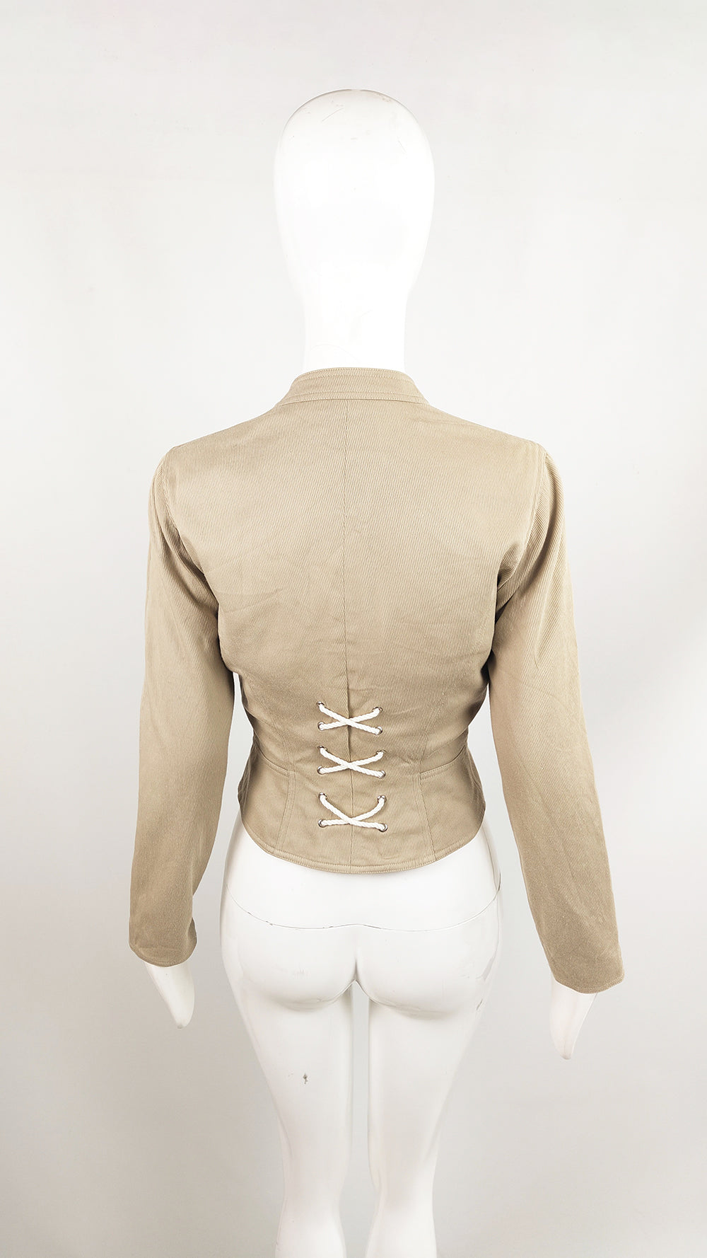 Thierry Mugler Vintage Womens Panelled Corset Back Hourglass Jacket, 1990s