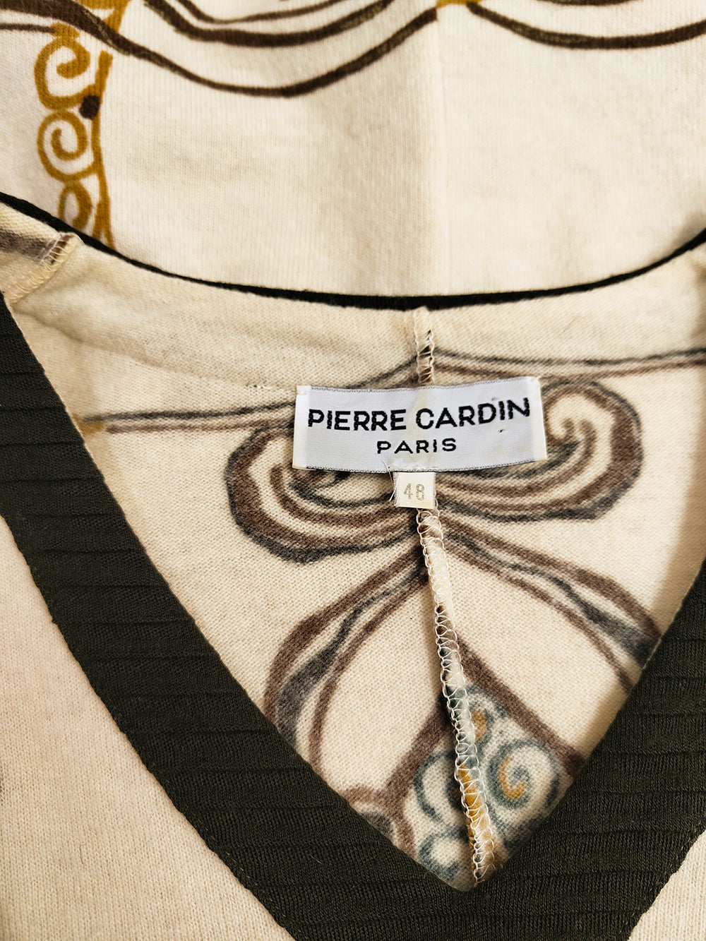 Pierre Cardin Rare Vintage Men's V Neck Sweater, 1970s