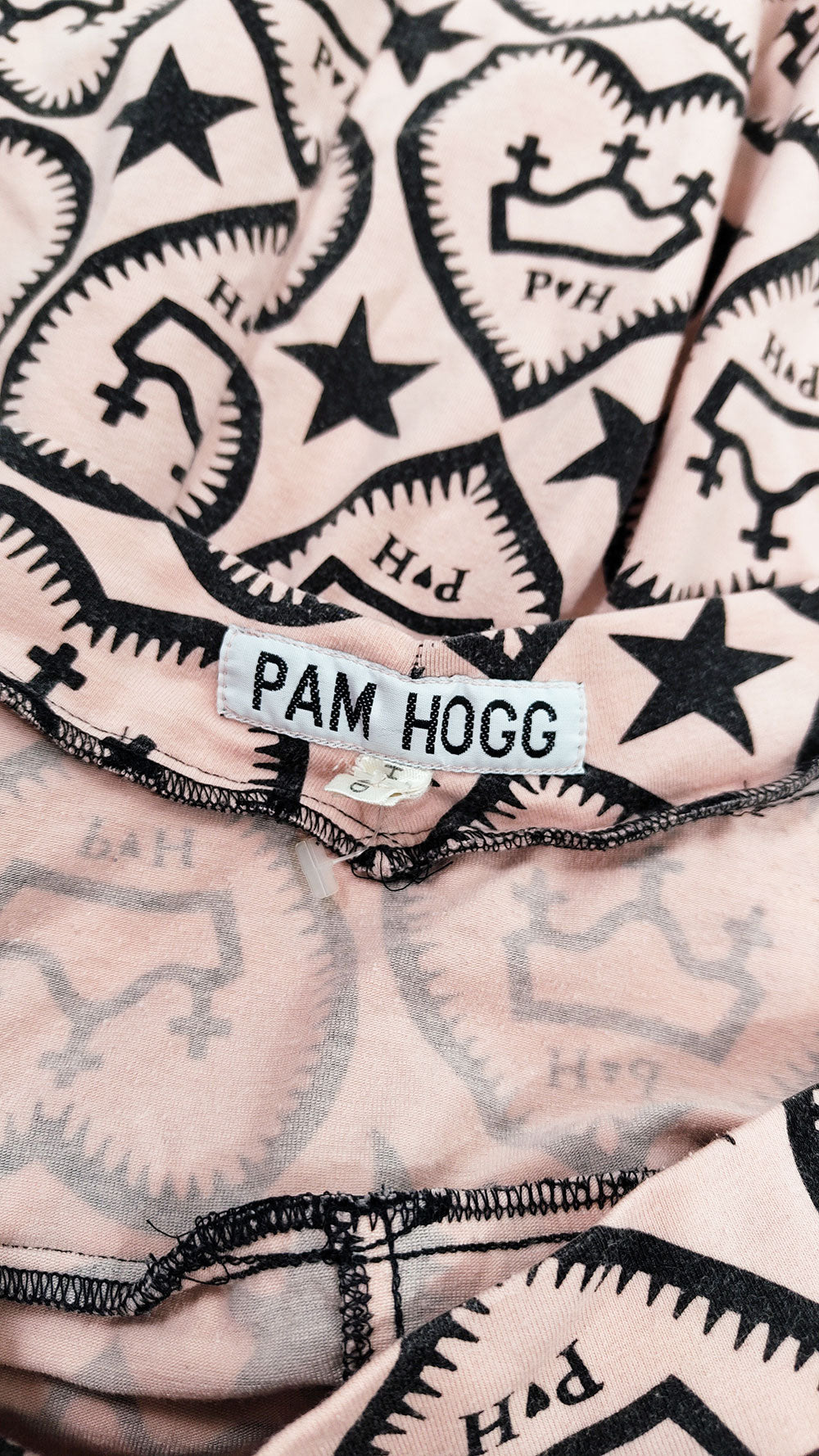 Pam Hogg Vintage Pastel Pink Mini Bodycon Dress, 1980s