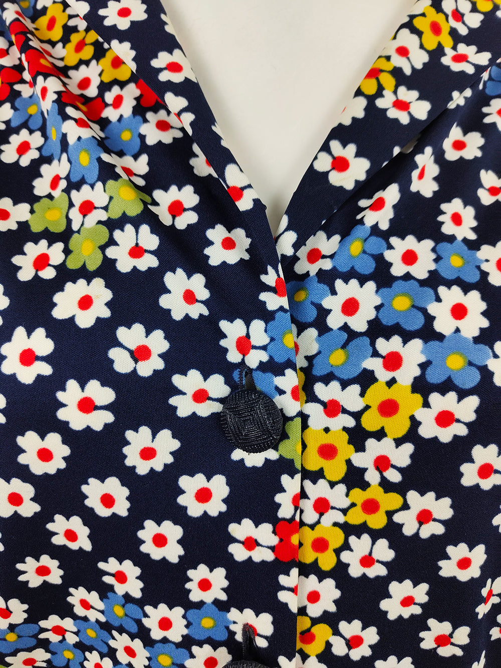Liola Vintage Italian Women's Daisy Print Blouson Top, 1980s