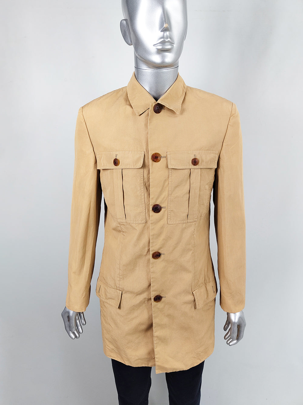Istante by Versace Men's Lightweight Coat, 1990s