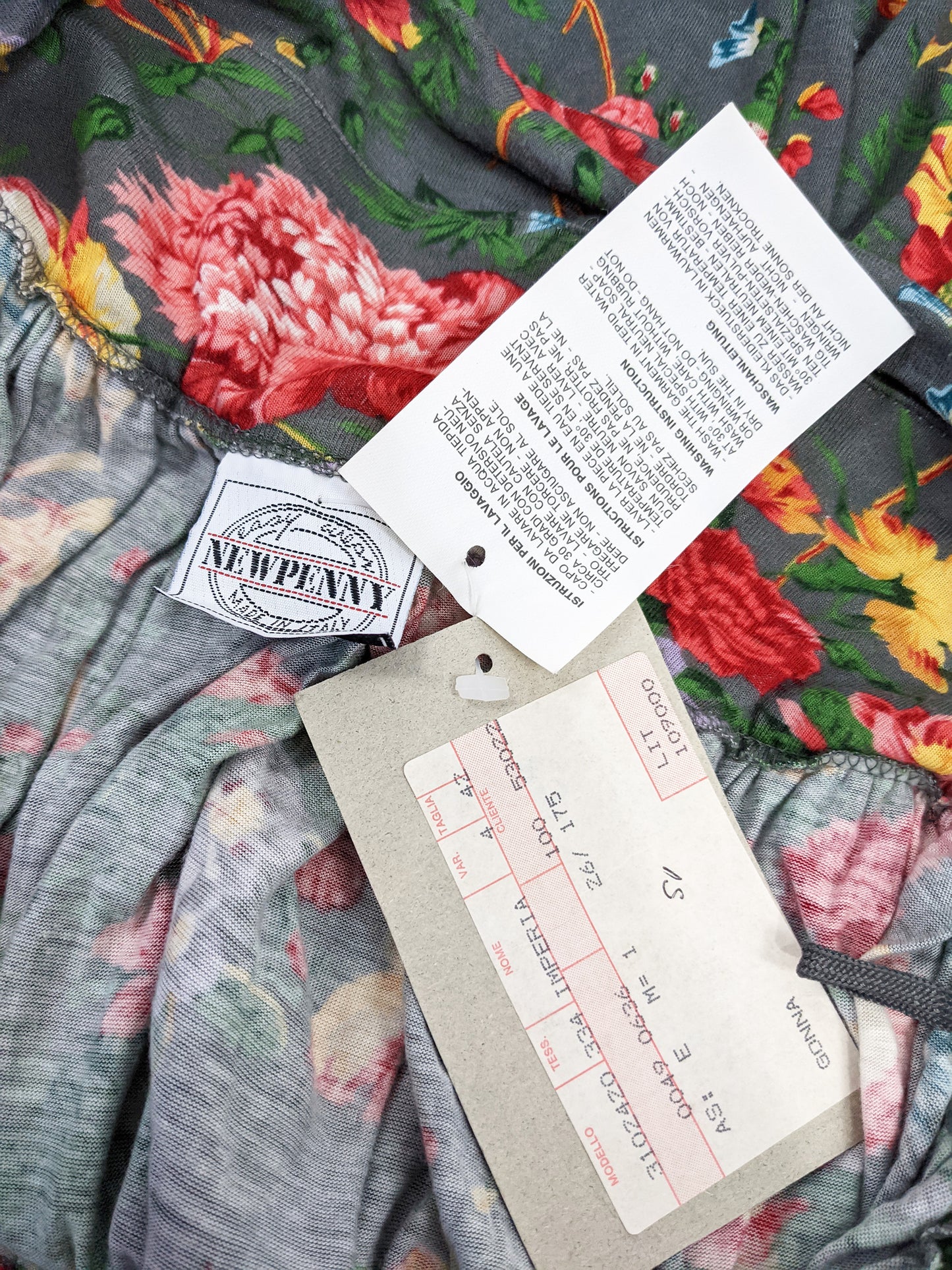 Newpenny by Max Mara Vintage Floral Sash Tie Midi Skirt, 1990s