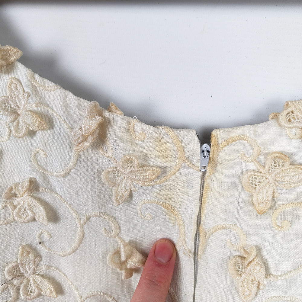 Monteverde Couture Vintage Women's 3D Butterfly Italian Linen Dress