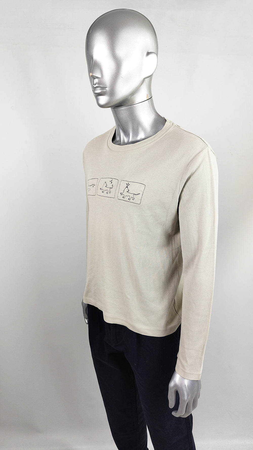 Joe Casely-Hayford Vintage Mens Three Lions Long Sleeve Shirt, 1990s