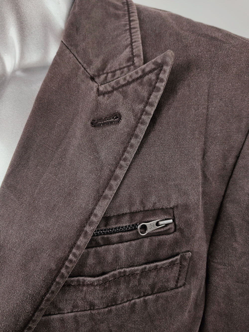Fay Vintage Mens Brown Italian Cotton Tailored Blazer Jacket