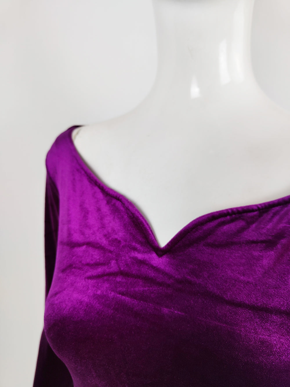 La Perla Bodycon Magenta Velour Party Dress