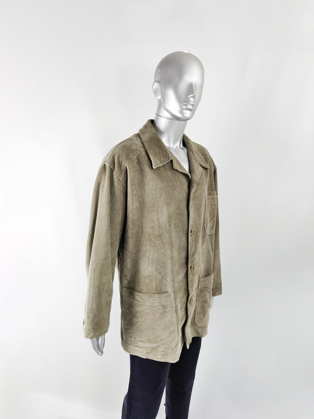 Camel Collection Vintage Mens Corduroy Overcoat, 1990s