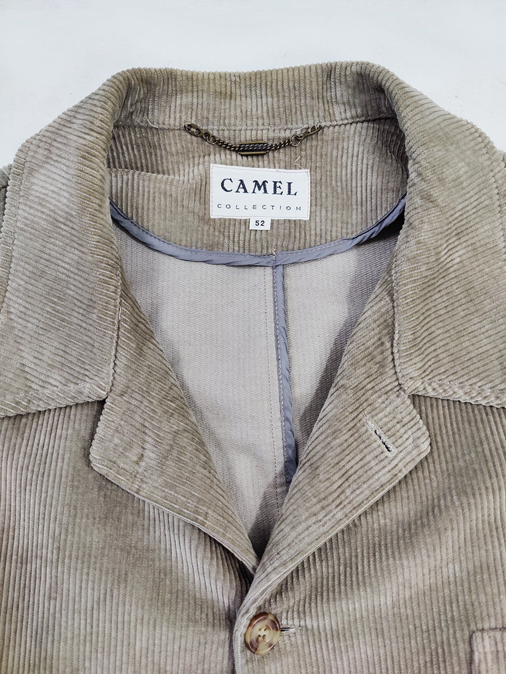Camel Collection Vintage Mens Corduroy Overcoat, 1990s