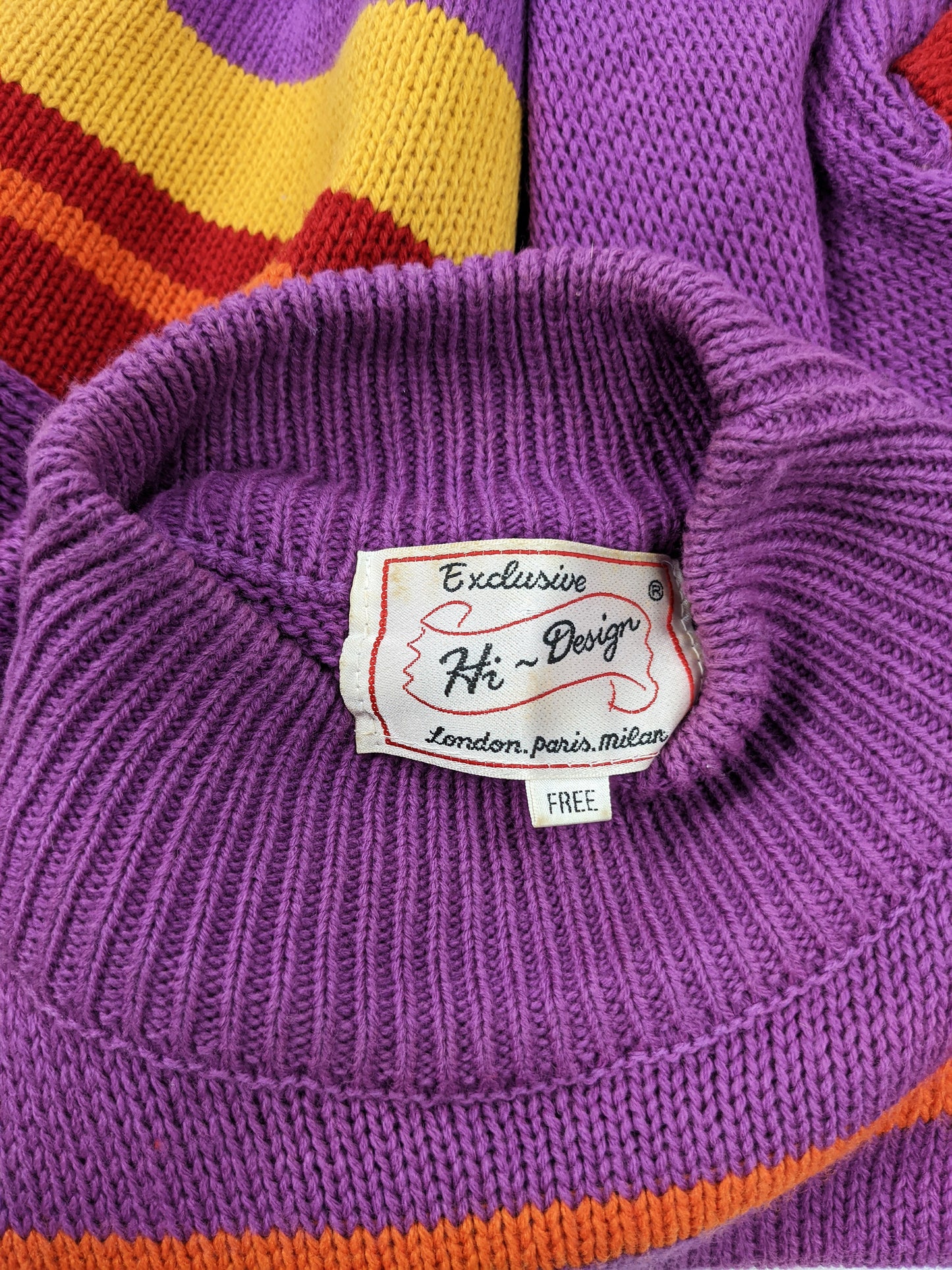 Vintage Womens Purple Mexican Mouse Satin Appliqué Sweater, 1980s