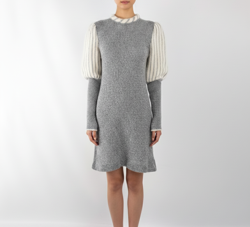 Carven Vintage Wool & Mohair Knit Dress, 1970s