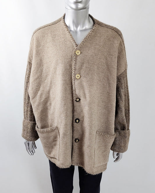 A vintage mens Dolce & Gabbana wool and mohair cardigan jacket from the 90s.