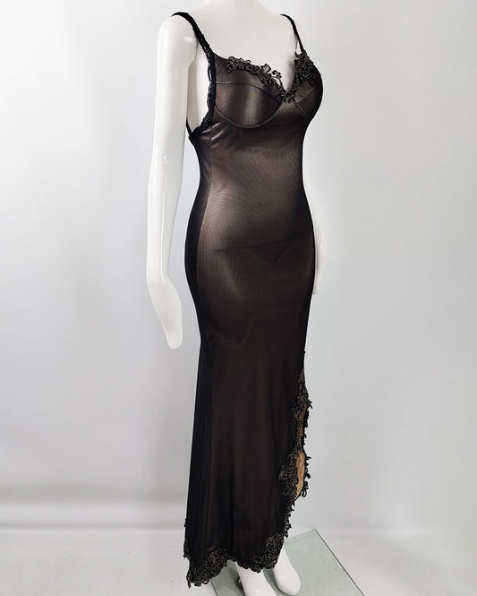 Sexy vintage catwalk collection dress from the early 2000s.